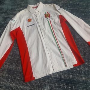 Scuderia Ferrari Replica Team Sponsor Logo Long Sleeve Crew Shirt By Puma,NOSWOT